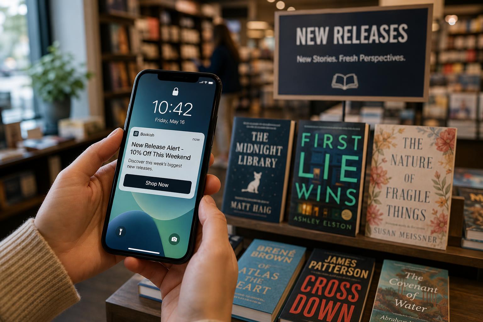 Bookstore marketing campaign for new releases and events