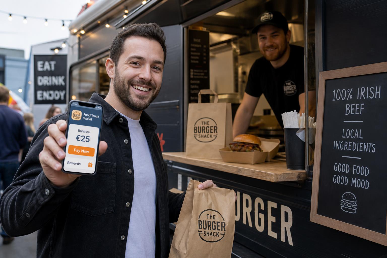 Digital wallet for food truck payments and loyalty